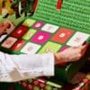 Numbered advent doors inside the Lush wicker hamper 2026