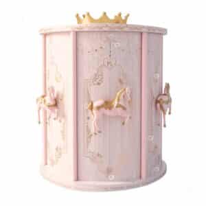 P.Louise What Glows Around 2026 advent calendar, pink and gold light-up carousel