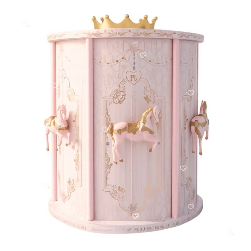 P.Louise What Glows Around 2026 advent calendar, pink and gold light-up carousel