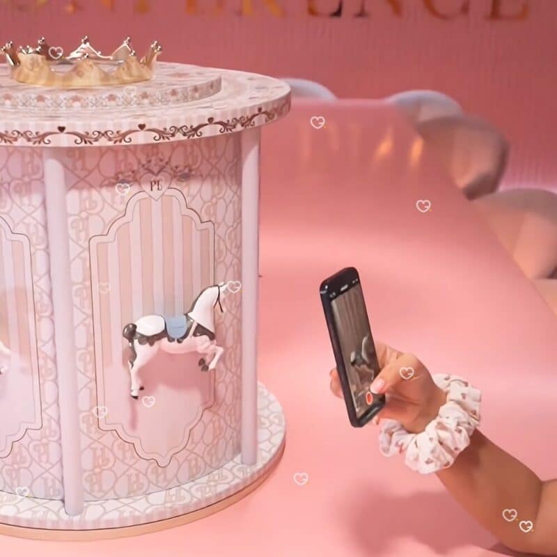 The P.Louise 2026 advent calendar carousel filmed close up