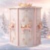 P.Louise 2026 advent calendar carousel in a snowy Christmas forest
