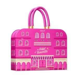 Benefit Advent Calendar 2026 The Hotel Beneville pink suitcase box, closed