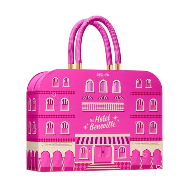 Benefit Advent Calendar 2026 The Hotel Beneville pink suitcase box, closed