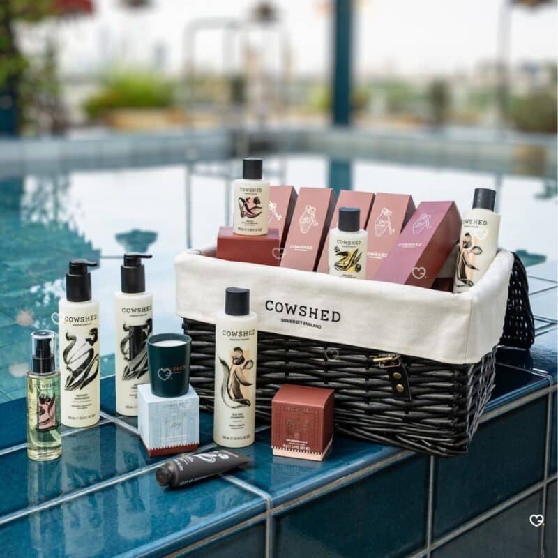 Cowshed Advent Calendar 2026 wellness advent calendar shown poolside