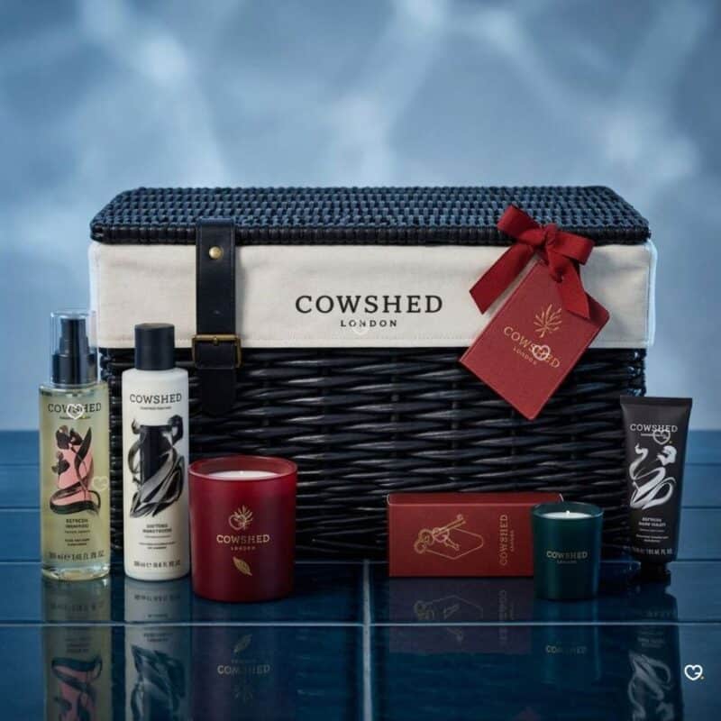 Cowshed Advent Calendar 2026 selection of body wash, shampoo and winter candles