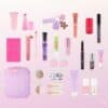 All 24 vegan products from the essence Advent Calendar 2026 laid flat