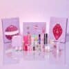 essence The Holiday Tree 2026 unfolded triptych display with the full makeup range