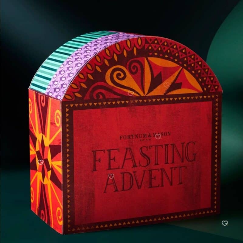 Fortnum's Feasting Advent Calendar 2026 red Feasting Advent front panel