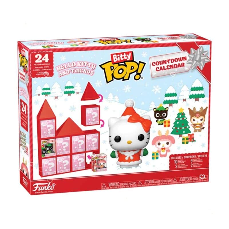Funko Bitty POP Hello Kitty Advent Calendar 2026 box front with 24 doors