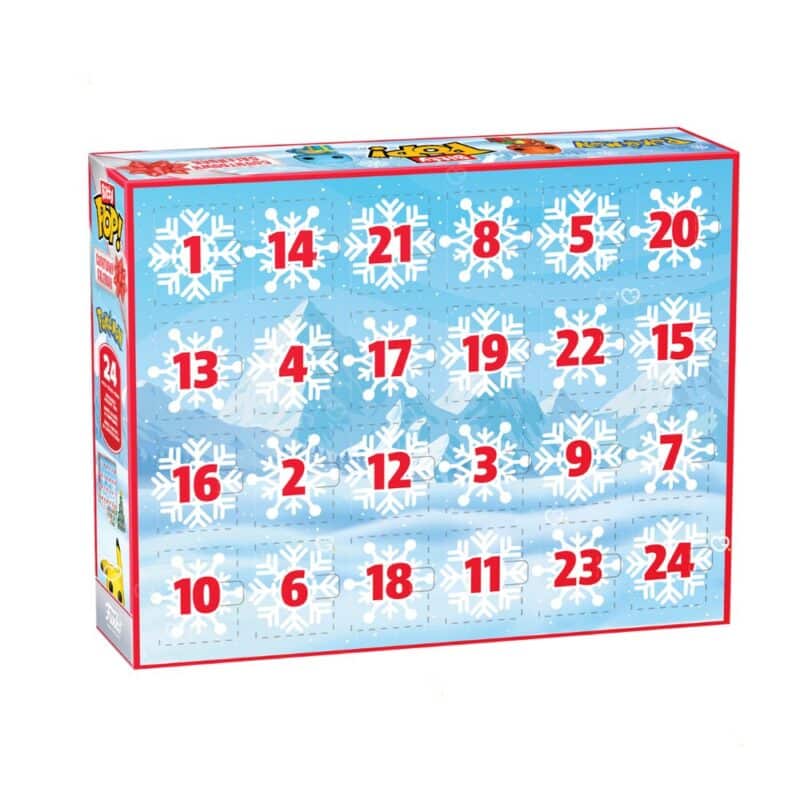 The 24 numbered doors of the Funko Bitty POP Pokemon advent calendar