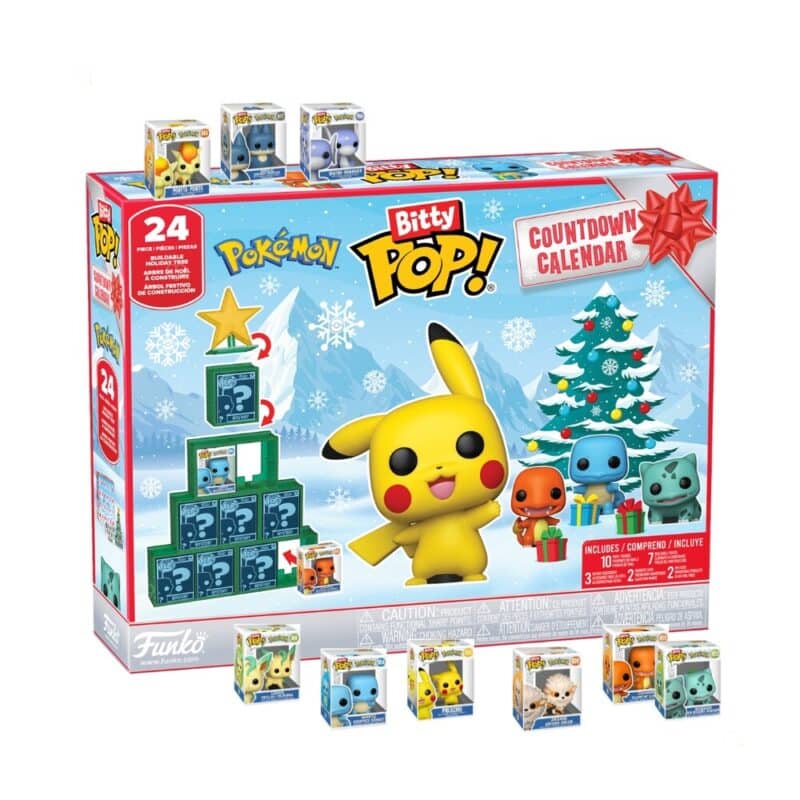 Pokemon Bitty POP figures, buildable Christmas tree and cases from the Funko advent calendar