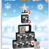 Completed Funko Bitty POP Christmas tree display from the Star Wars advent calendar 2026 with all 10 vinyl figures arranged