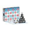 Close-up of the Funko Bitty POP Star Wars calendar stackable tree display pieces alongside several doors opened