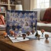 Funko Pocket POP Harry Potter Advent Calendar 2026 displayed in a living room, open box with the gingerbread trio and Dumbledore figures, 3.8 cm vinyl