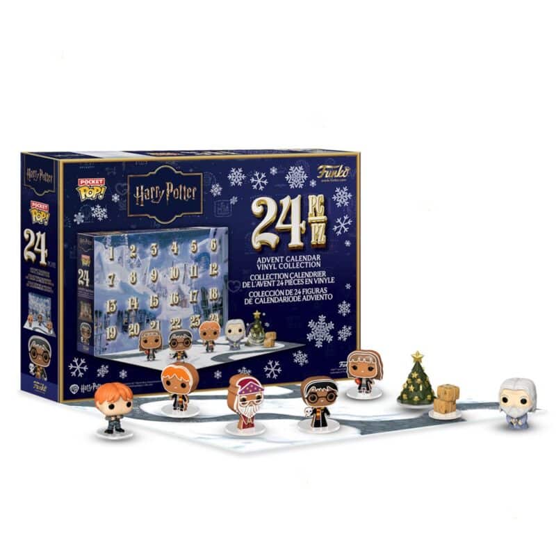 Funko Pocket POP Harry Potter Advent Calendar 2026, open box showing the 24 individual doors, official Wizarding World licence
