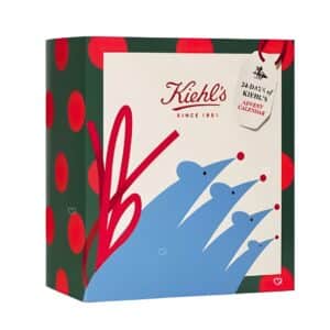 Kiehl's Advent Calendar 2026 closed forest-green gift box on a white background