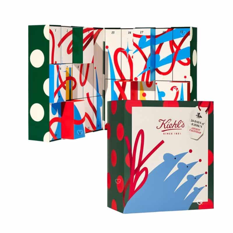 Kiehl's Advent Calendar 2026 beauty advent calendar shown open and closed