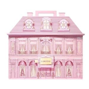 Lancôme Advent Calendar 2026 pink Parisian mansion box, closed front view