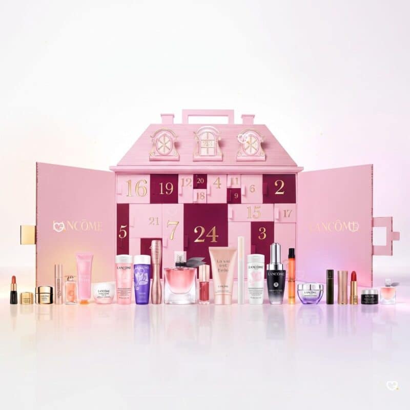 Lancôme Advent Calendar 2026 open house design revealing full-size and travel-size treasures