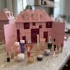 Lancôme Advent Calendar 2026 styled on a marble worktop, luxury beauty