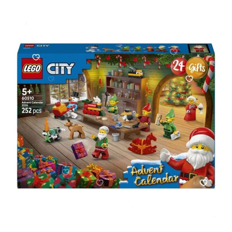 LEGO City Advent Calendar 2026 (set 60510) box front showing the Santa workshop scene