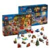 LEGO City 60510 advent calendar box front and back with the full 2026 contents