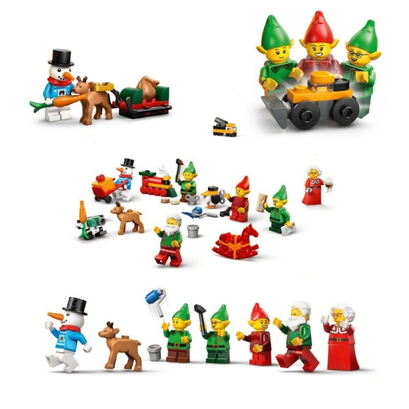 Full contents of the LEGO City 60510 advent calendar 2026: Santa, Mrs Claus, elves, reindeer and mini-builds