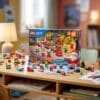 LEGO City 60510 kids advent calendar box with its 24 mini-builds laid out on a desk