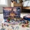 Lego Disney Advent Calendar 2026 box opened out as a game board with the finished builds