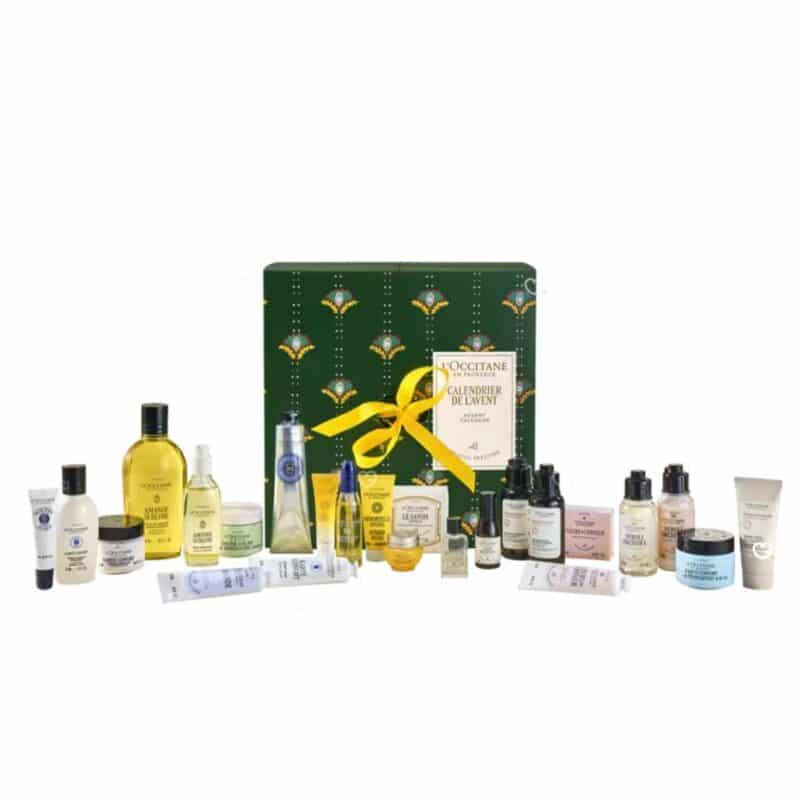 L Occitane Luxury Advent Calendar 2026, all 24 products lined up, skincare advent calendar contents