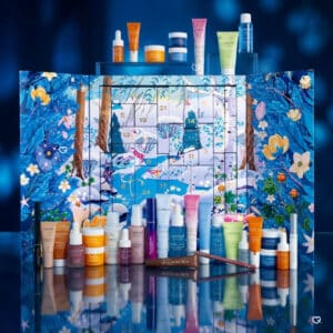 Lumene Advent Calendar 2026 open showing all 24 Nordic beauty products