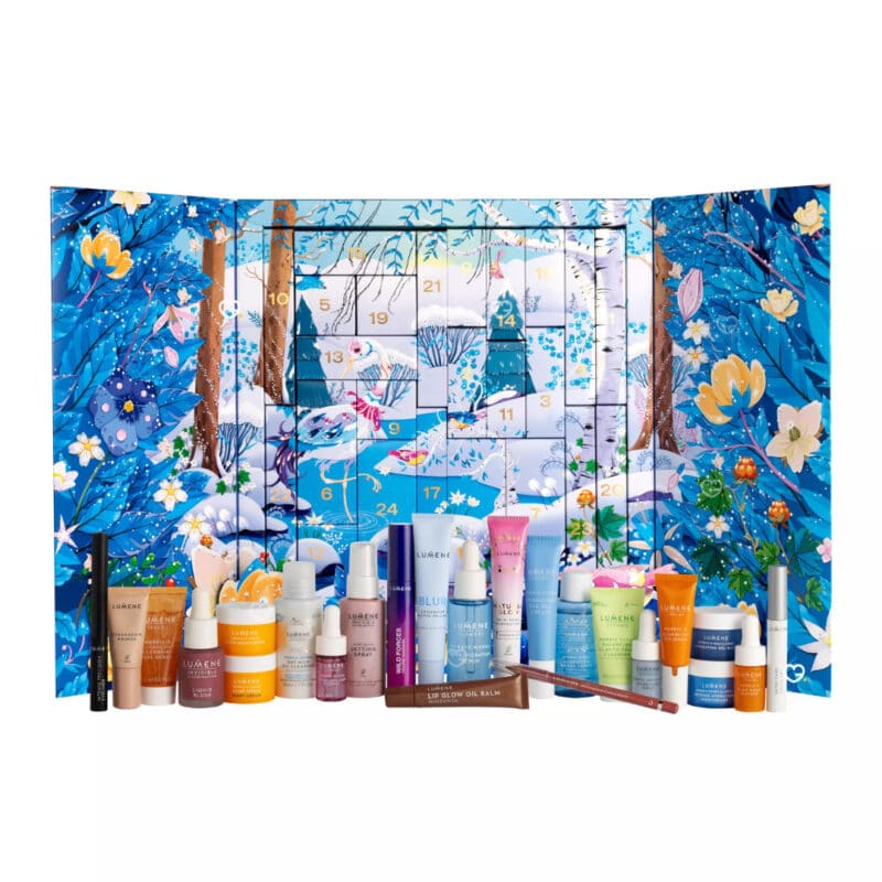 Lumene vegan advent calendar 2026 full skincare and makeup product line-up