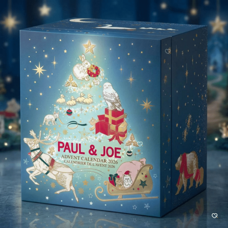 Paul & Joe advent calendar for women 2026 closed box at an angle