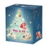 Paul & Joe Advent Calendar 2026 closed navy blue drawer box with Christmas illustration