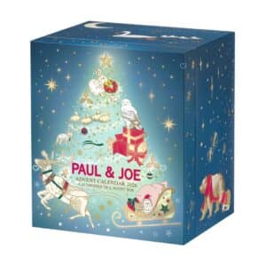 Paul & Joe Advent Calendar 2026 closed navy blue drawer box with Christmas illustration