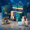 Paul & Joe Advent Calendar 2026 open drawers with makeup, skincare and a drawstring pouch