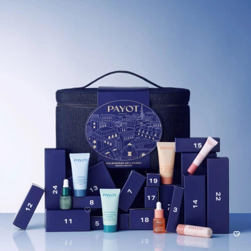 Payot advent calendar for women 2026, opened numbered doors and skincare minis