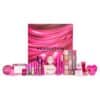 Revolution Beauty makeup advent calendar 2026 flat lay including Reloaded Palette and lip products