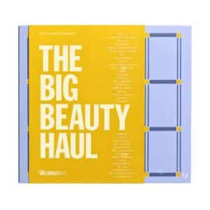 Selfridges Advent Calendar 2026 The Big Beauty Haul yellow box closed, featuring 35 brand names