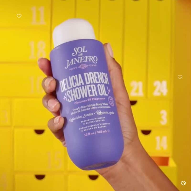 Sol de Janeiro Delicia Drench Shower Oil 385ml full-size from the Selfridges 2026 advent calendar