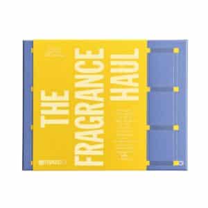 Selfridges Fragrance Advent Calendar 2026, The Fragrance Haul closed yellow and lavender box, front view