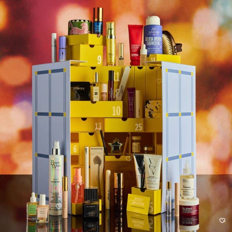 Selfridges Advent Calendar 2026 The Big Beauty Haul open with all products on display