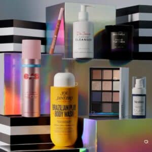 Close-up of the confirmed Sephora Favorites Advent Calendar 2026 products including One Size, Medik8 and Sol de Janeiro