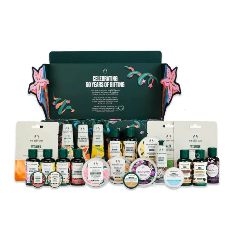 The Body Shop 2026 beauty Advent calendar all 24 products displayed