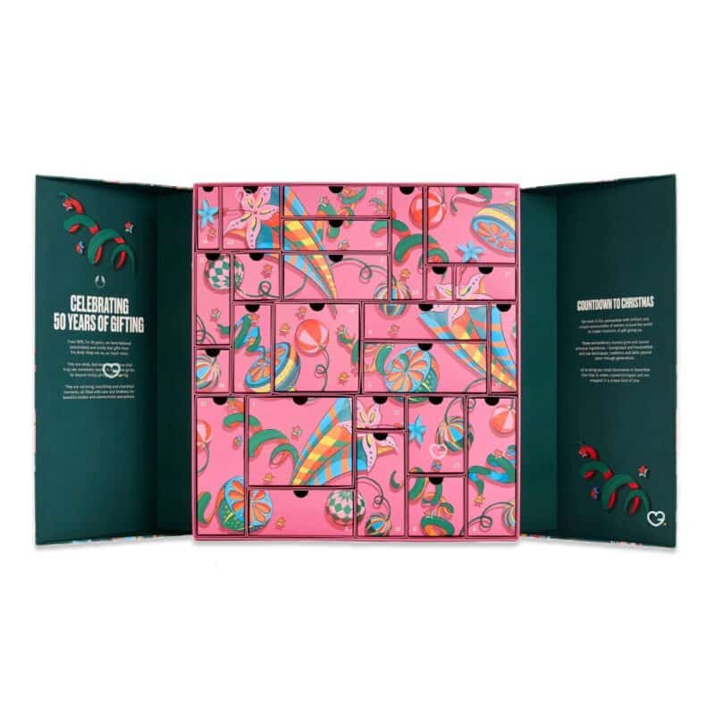 The Body Shop Ultimate Advent Calendar 2026 opened showing the 25 numbered doors