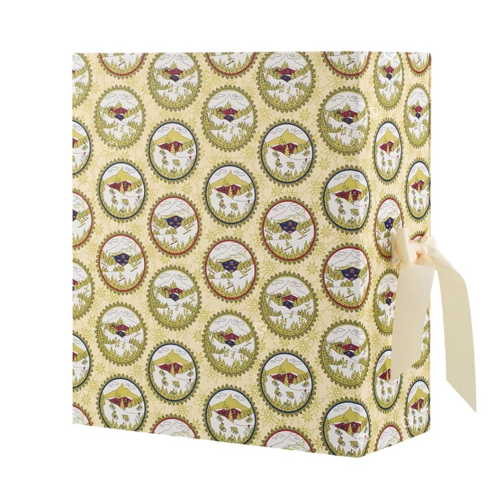 Baobab Collection Advent Calendar 2026 book-shaped box closed with ribbon