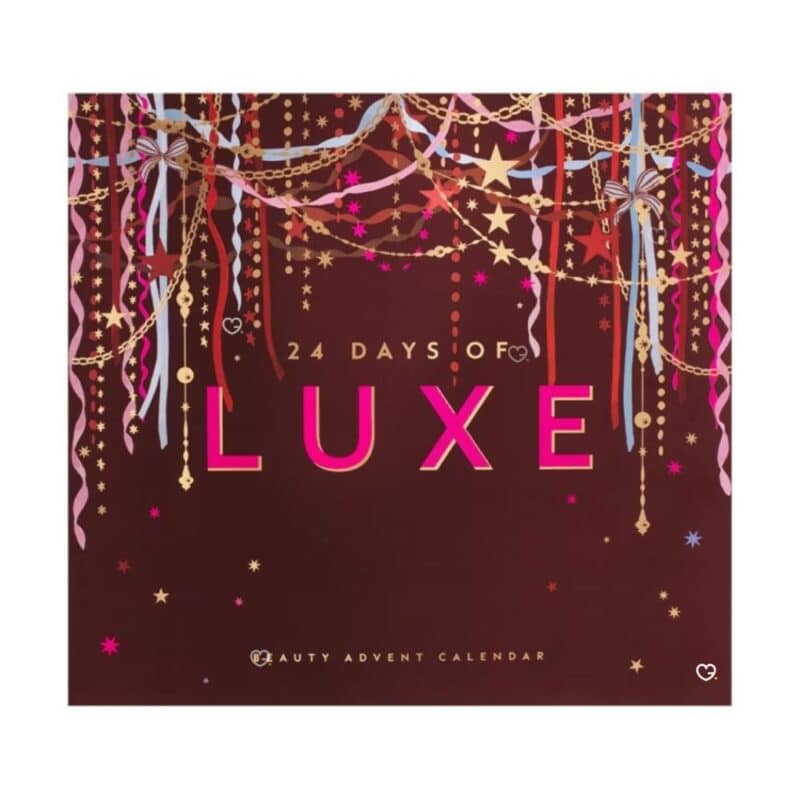 Boots 24 Days of Luxe Beauty Advent Calendar 2026 closed box, front view