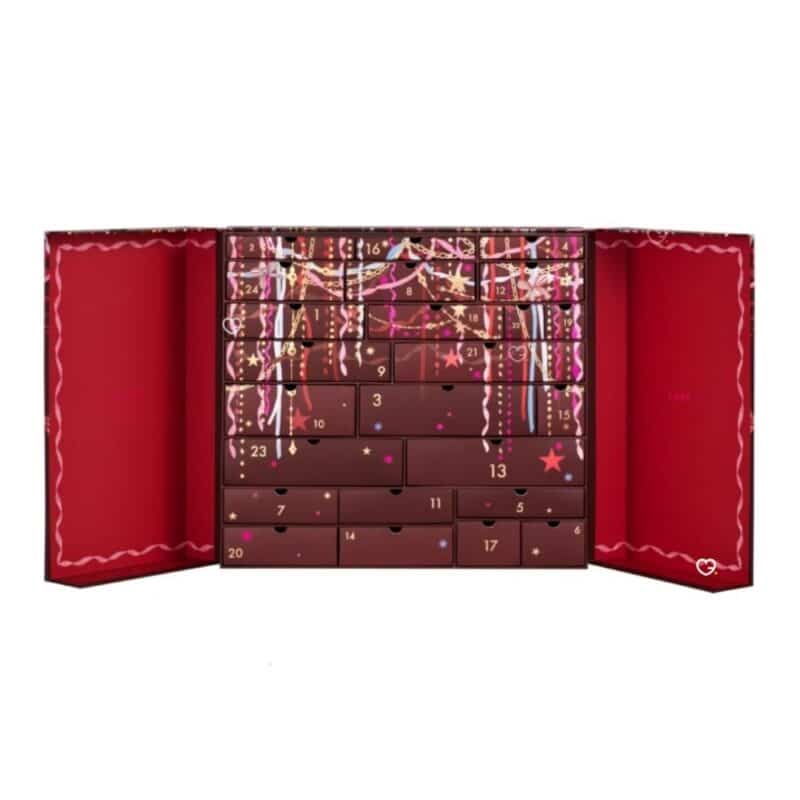 Boots luxury beauty advent calendar 2026 with 24 numbered drawers open