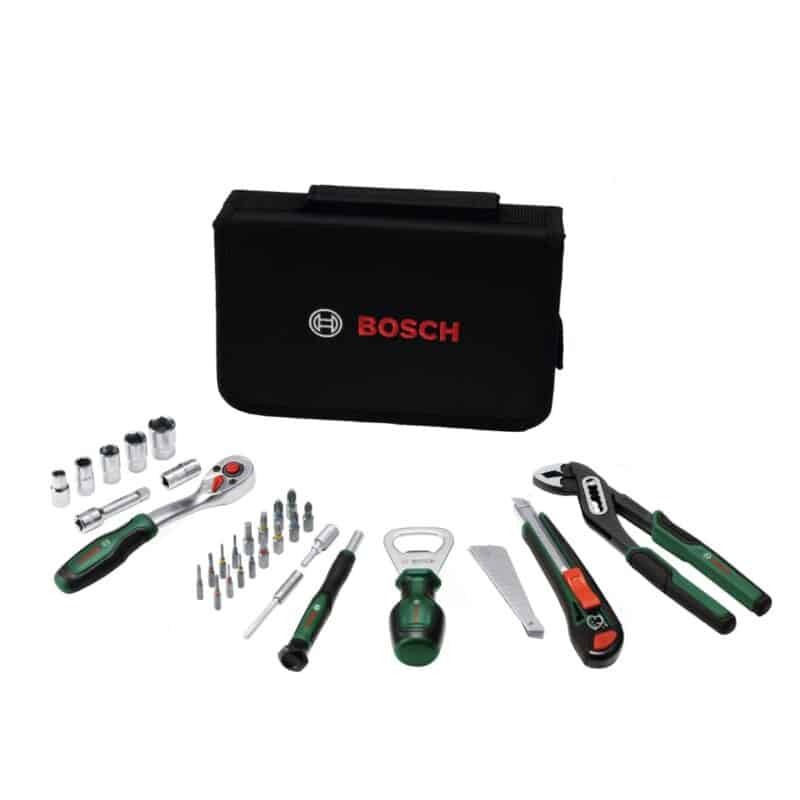 Bosch Advent Calendar 2026 full contents, all 44 tools and the bag on white