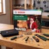 Bosch Advent Calendar 2026 box, bag and tools in a workshop